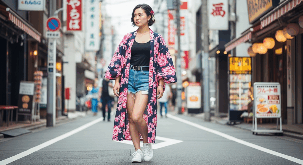 現代風着こなしで差をつける浴衣スカートテクニック