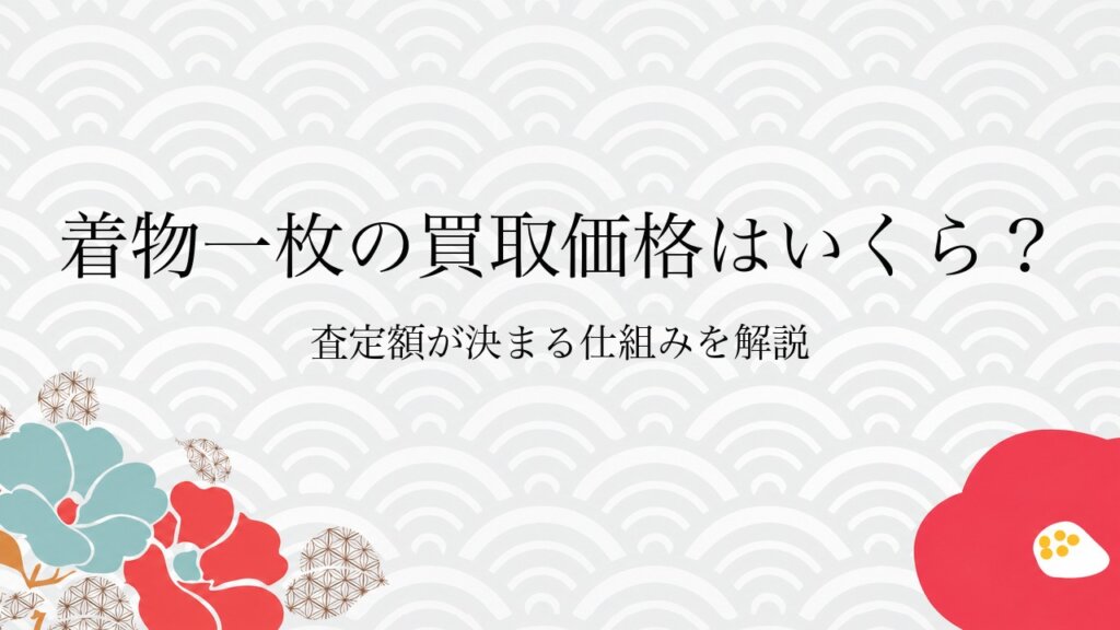 着物一枚の買取価格はいくら？査定額が決まる仕組みを解説