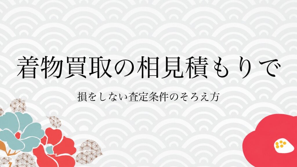着物買取の相見積もりで損をしない査定条件のそろえ方