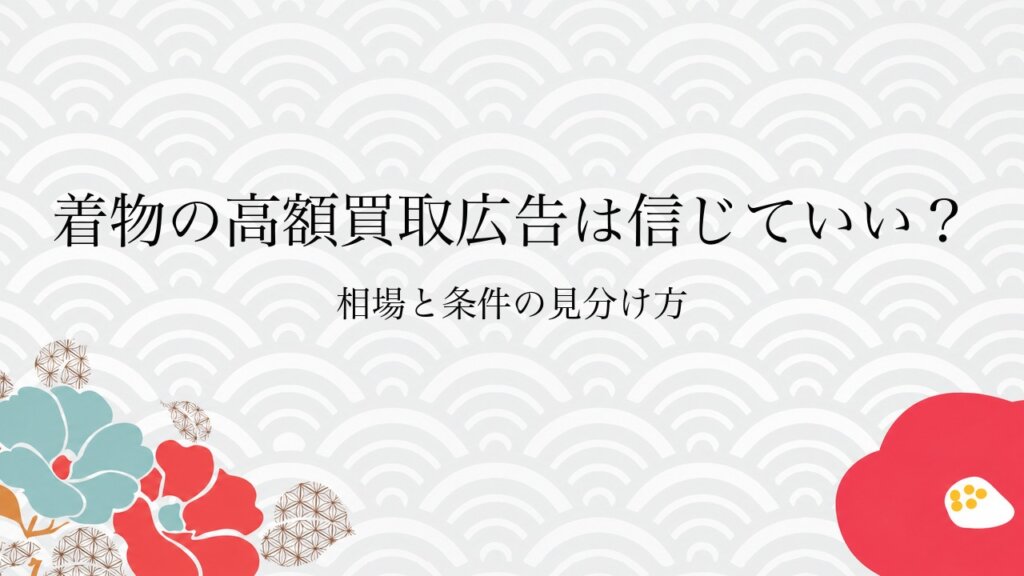着物の高額買取広告は信じていい？相場と条件の見分け方