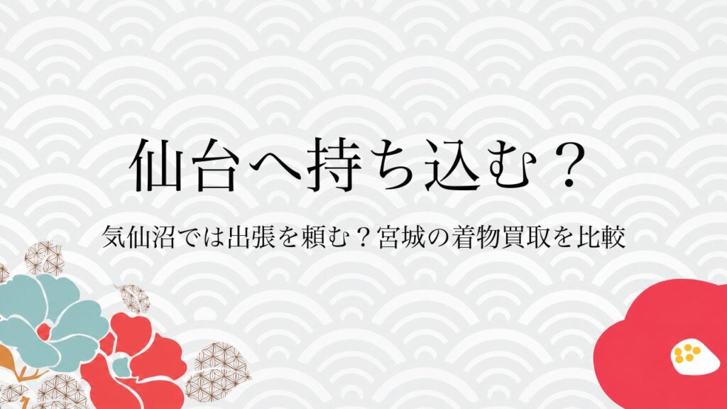 仙台へ持ち込む？気仙沼では出張を頼む？宮城の着物買取を比較