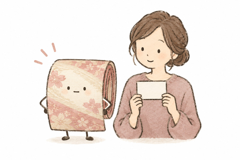 帯だけで買取を相談する、少しシュールなイラスト
