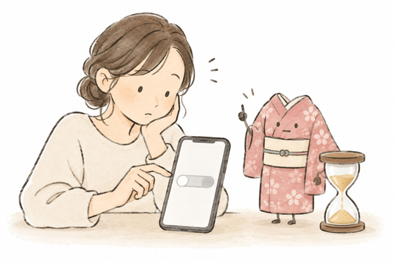 自動承認の設定と返答条件を確認するイラスト