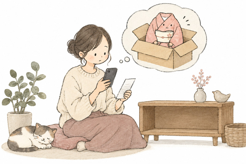 返送状況を追跡情報と控えから確かめるイラスト