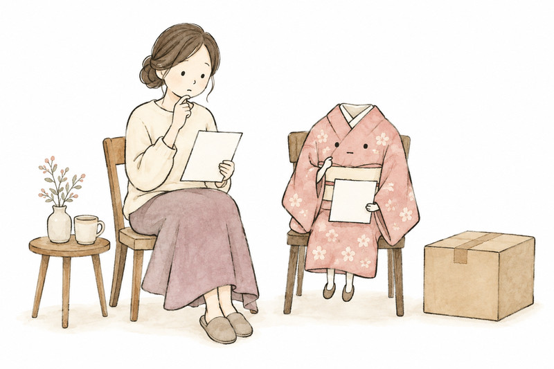 査定額を聞いてから売却を決めるイラスト