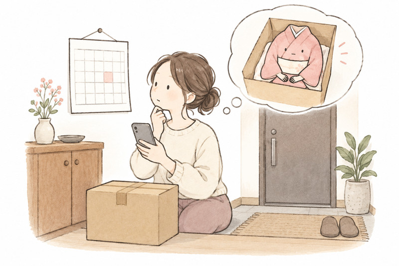 不在になった集荷を新しい日時で予約し直すイラスト